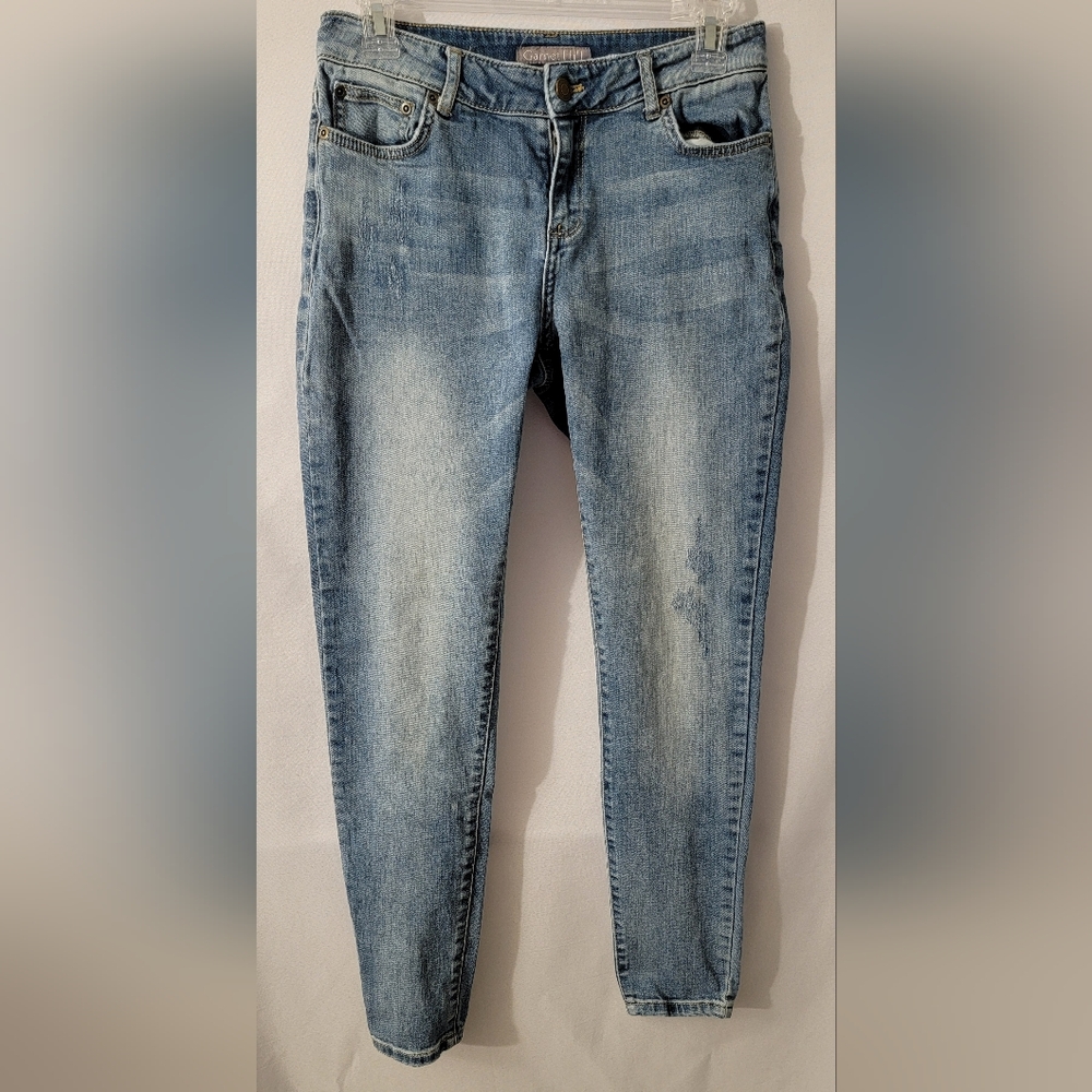 Garnet Hill Blue Jean Tapered Ankle Jeans Size 26S